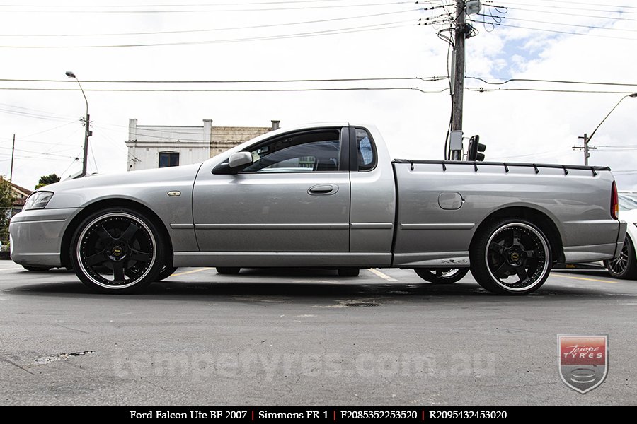 20x8.5 20x9.5 Simmons FR-1 Gloss Black on FORD FALCON