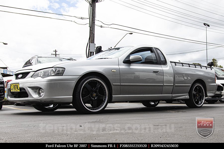 20x8.5 20x9.5 Simmons FR-1 Gloss Black on FORD FALCON