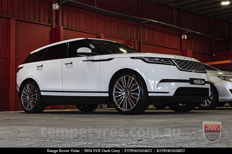 22x9.5 9034 SVR Dark Grey on RANGE ROVER VELAR