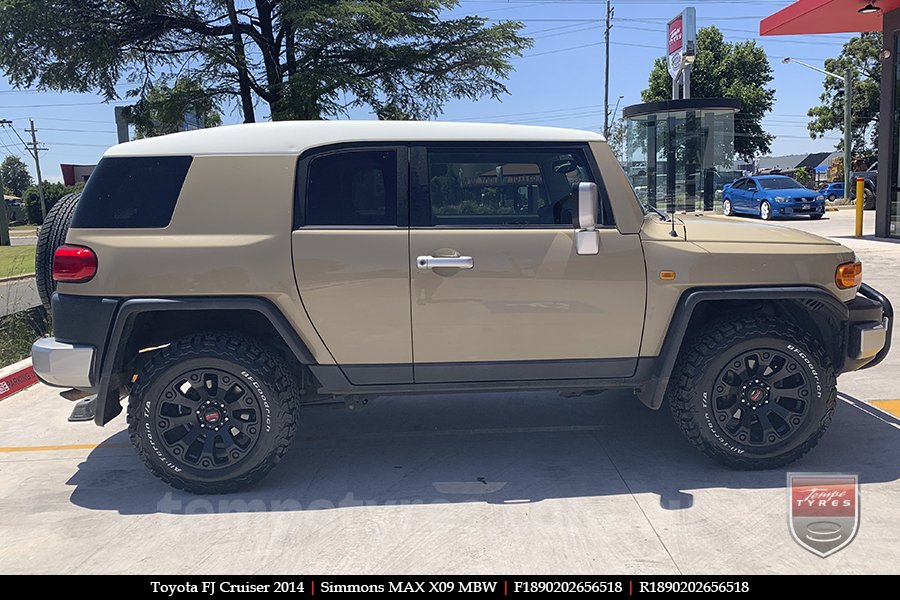 18x9.0 Simmons MAX X09 MBW on TOYOTA FJ CRUISER