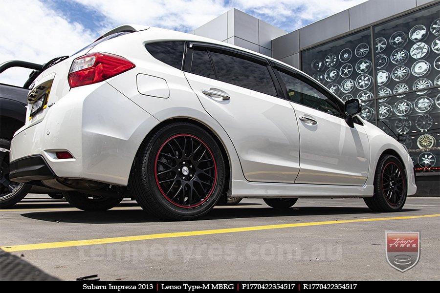 17x7.0 Lenso Type-M - MBRG on SUBARU IMPREZA 