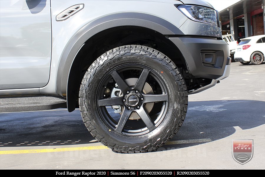 20x9.0 Simmons S6 Matte Black NCT on FORD RANGER RAPTOR