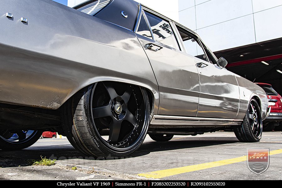 20x8.5 20x9.5 Simmons FR-1 Satin Black on CHRYSLER VALIANT