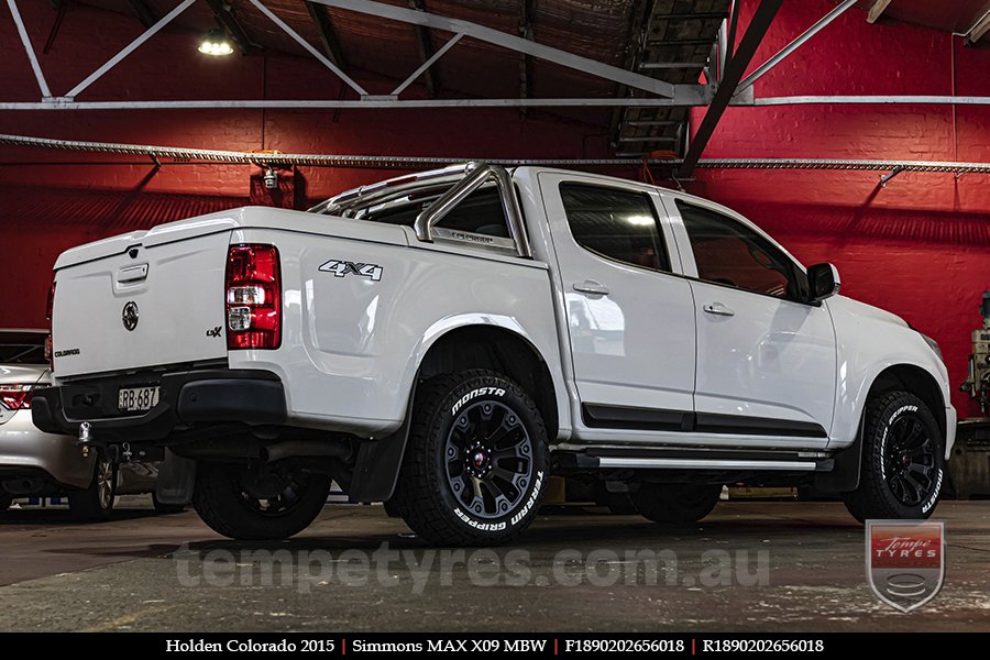 18x9.0 Simmons MAX X09 MBW on HOLDEN COLORADO