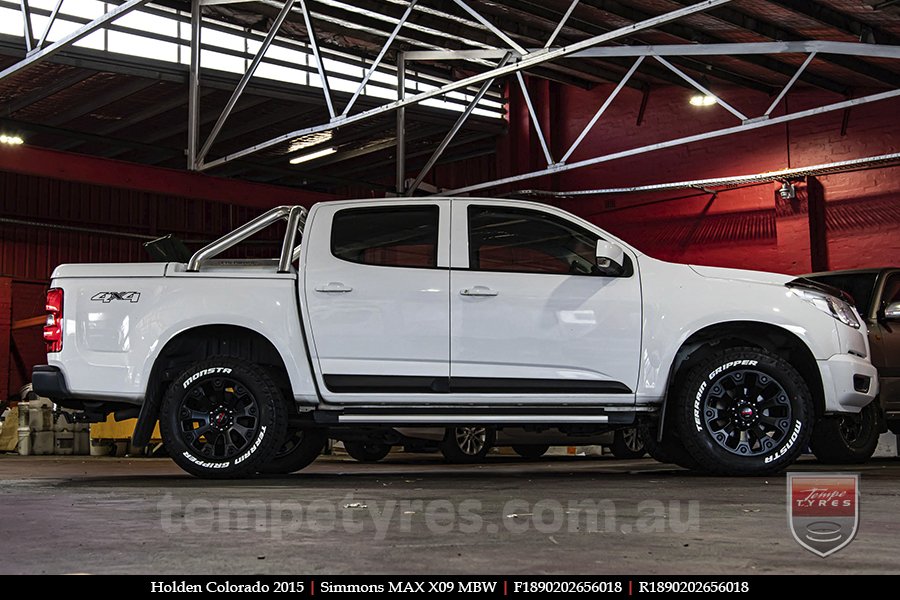 18x9.0 Simmons MAX X09 MBW on HOLDEN COLORADO