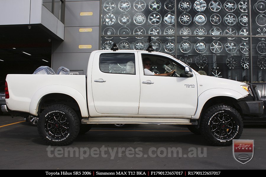 17x9.0 Simmons MAX T12 BKA on TOYOTA HILUX SR5