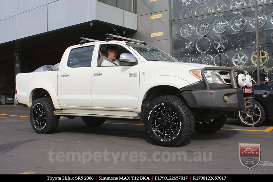 17x9.0 Simmons MAX T12 BKA on TOYOTA HILUX SR5