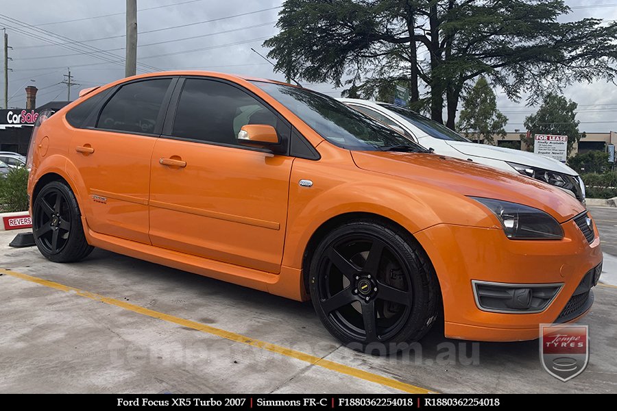 18x8.0 18x9.0 Simmons FR-C Matte Black NCT on FORD FOCUS