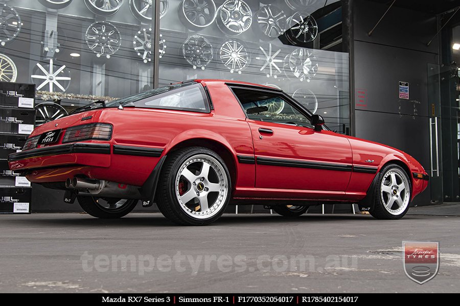 17x7.0 17x8.5 Simmons FR-1 Silver on MAZDA RX7