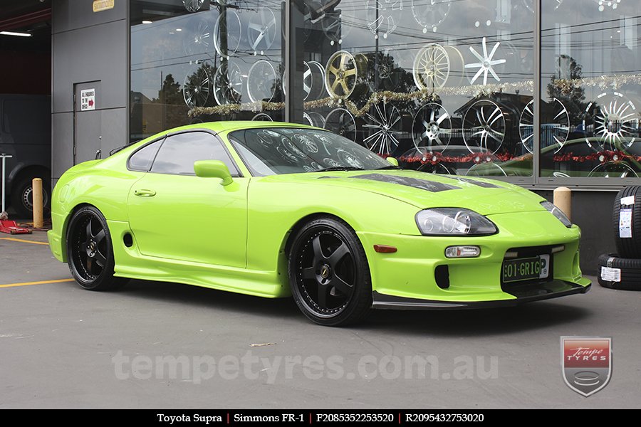 20x8.5 20x9.5 Simmons FR-1 Satin Black on TOYOTA SUPRA