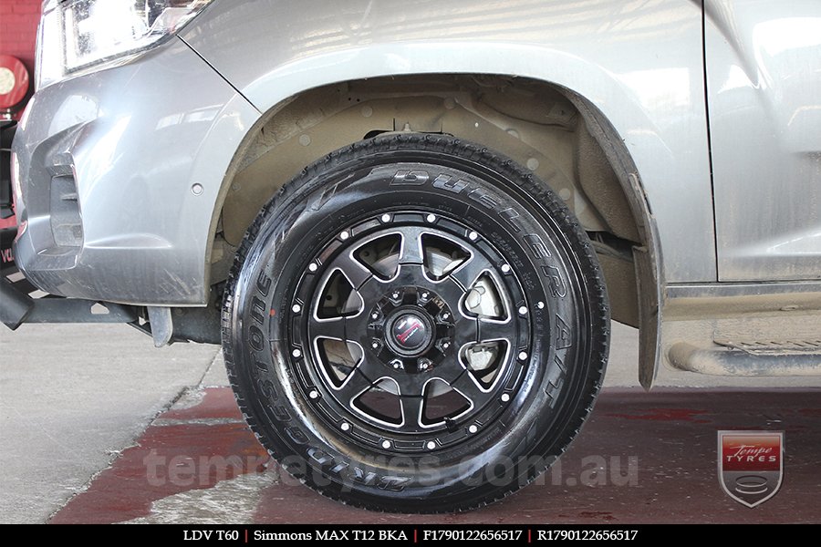 17x9.0 Simmons MAX T12 BKA on LDV T60