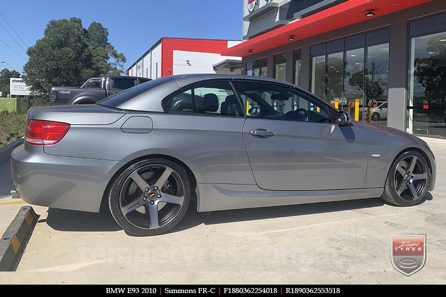 18x8.0 18x9.0 Simmons FR-C Black Tint NCT on BMW E93