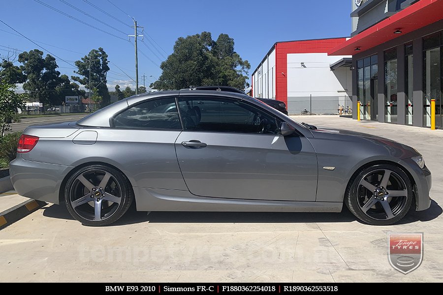 18x8.0 18x9.0 Simmons FR-C Black Tint NCT on BMW E93