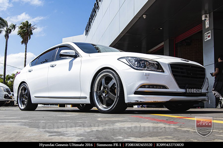 20x8.5 20x9.5 Simmons FR-1 Hyper Dark on HYUNDAI GENESIS