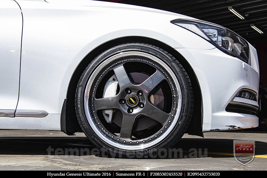 20x8.5 20x9.5 Simmons FR-1 Hyper Dark on HYUNDAI GENESIS