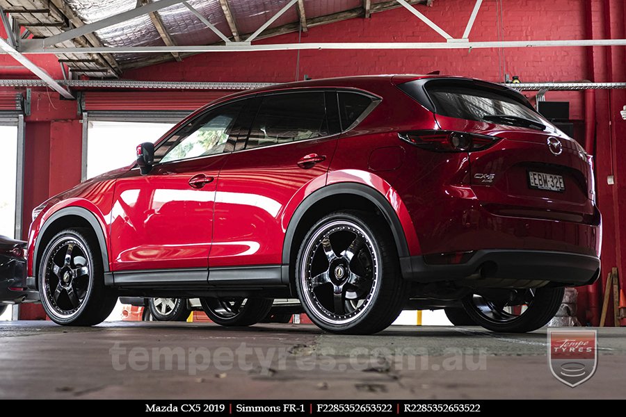 22x8.5 22x9.5 Simmons FR-1 Gloss Black Mirror Lip on MAZDA CX5