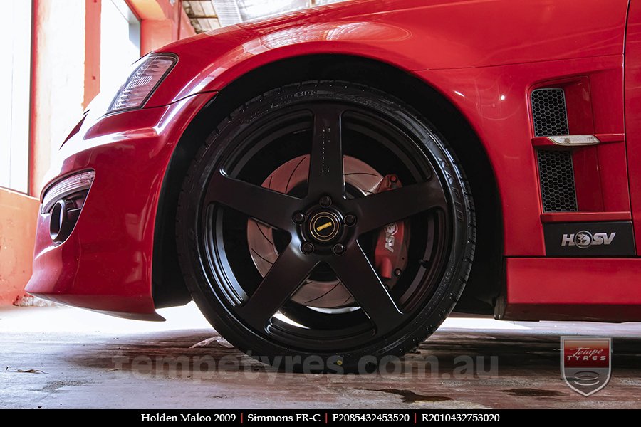 20x8.5 20x10 Simmons FR-C Satin Black NCT on HOLDEN Commodore Maloo