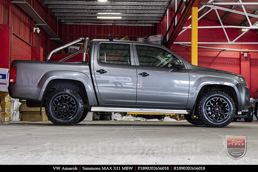 18x9.0 Simmons MAX X11 MBW on VW AMAROK