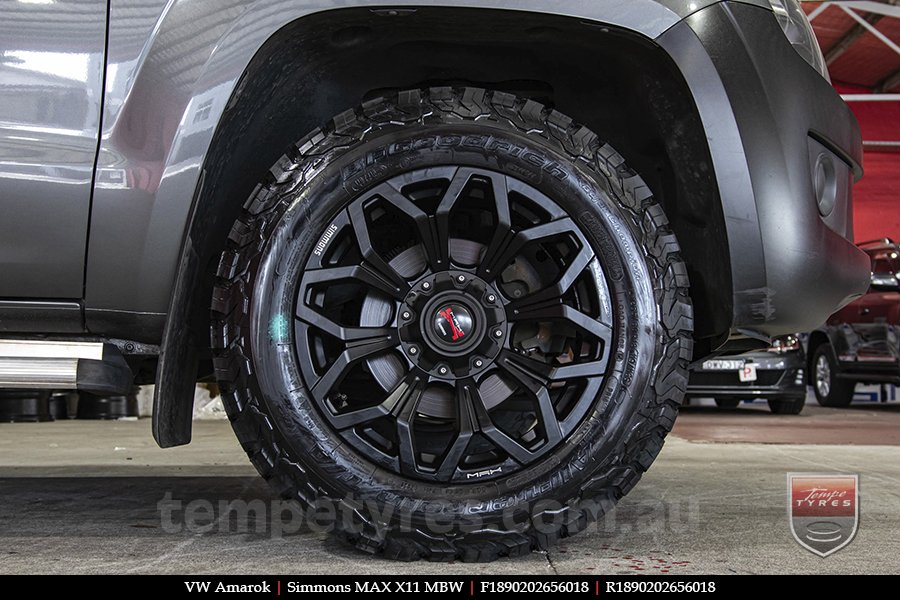 18x9.0 Simmons MAX X11 MBW on VW AMAROK