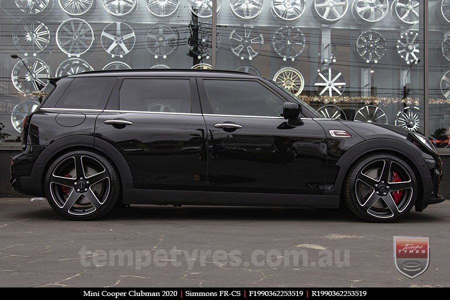 19x8.0 19x9.0 Simmons FR-CS Satin Black NCT on MINI COOPER