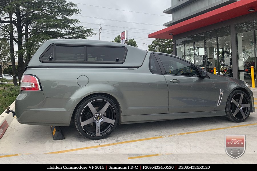 20x8.5 20x10 Simmons FR-C Black Tint NCT on HOLDEN COMMODORE VF