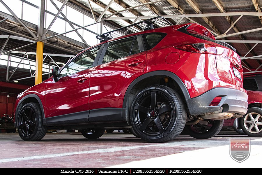 20x8.5 20x10 Simmons FR-C Satin Black NCT on MAZDA CX5