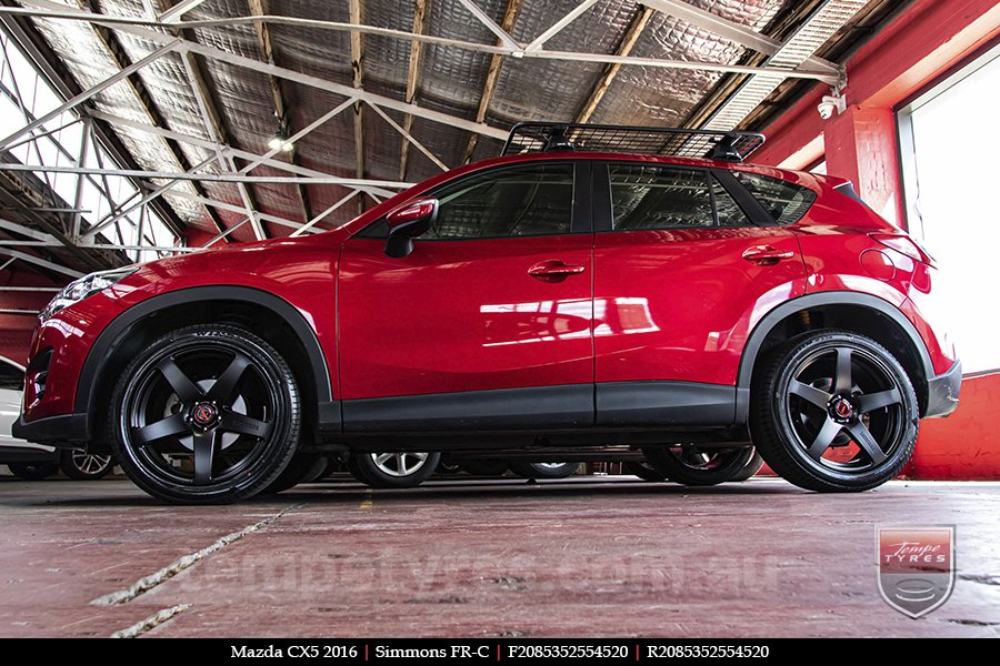 20x8.5 20x10 Simmons FR-C Satin Black NCT on MAZDA CX5