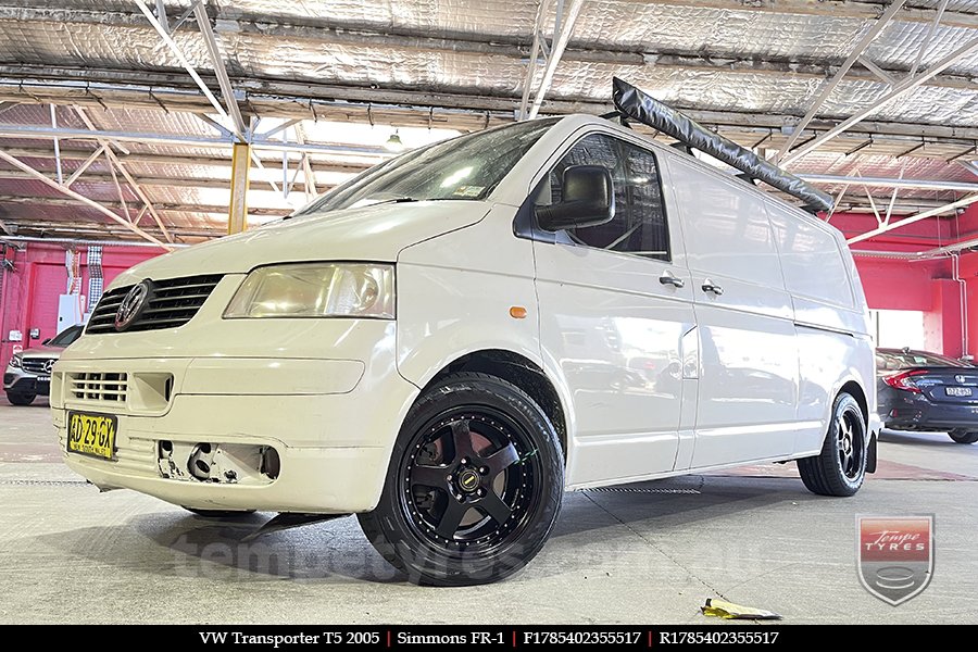 17x8.5 17x9.5 Simmons FR-1 Satin Black on VW TRANSPORTER