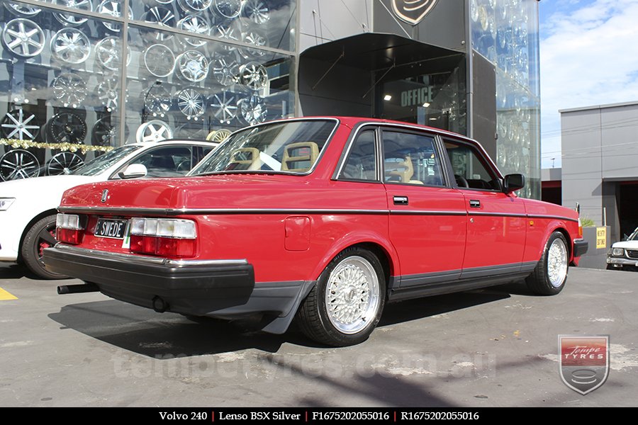 16x7.5 Lenso BSX Silver on VOLVO 240