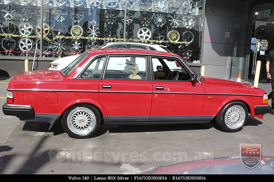 16x7.5 Lenso BSX Silver on VOLVO 240