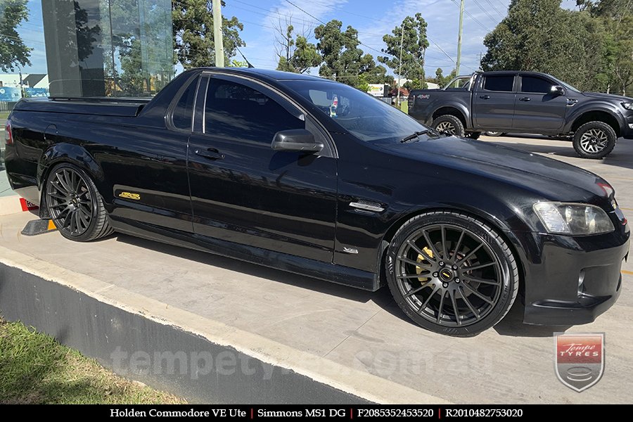 20x8.5 20x10 Simmons MS1 DG on HOLDEN COMMODORE VE