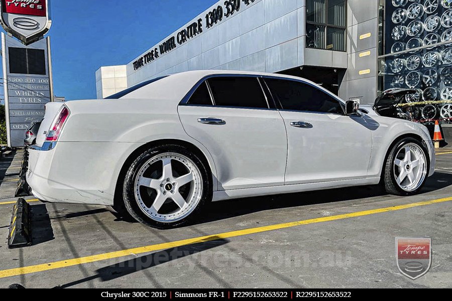 22x8.5 22x9.5 Simmons FR-1 White on CHRYSLER 300C