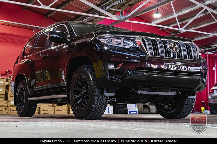 18x9.0 Simmons MAX X11 MBW on TOYOTA PRADO