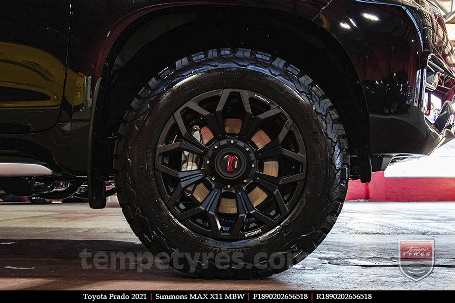 18x9.0 Simmons MAX X11 MBW on TOYOTA PRADO