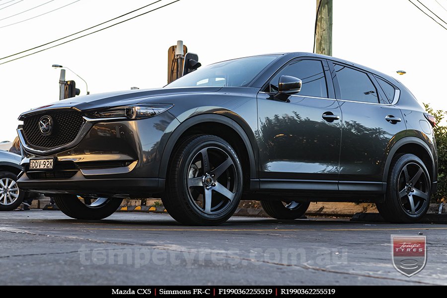 19x8.0 19x9.0 Simmons FR-C Black Tint NCT on MAZDA CX5