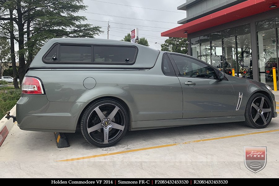 20x8.5 20x10 Simmons FR-C Black Tint NCT on HOLDEN COMMODORE VF