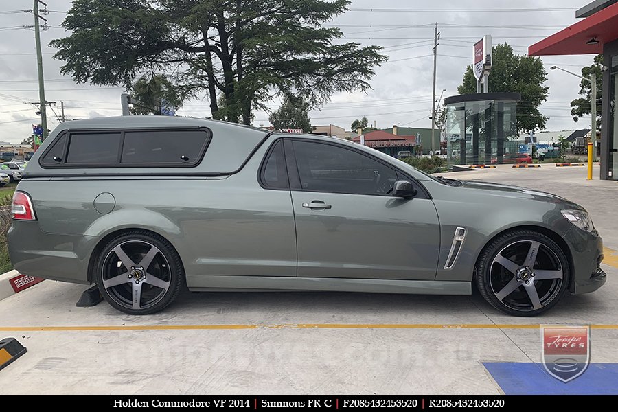 20x8.5 20x10 Simmons FR-C Black Tint NCT on HOLDEN COMMODORE VF