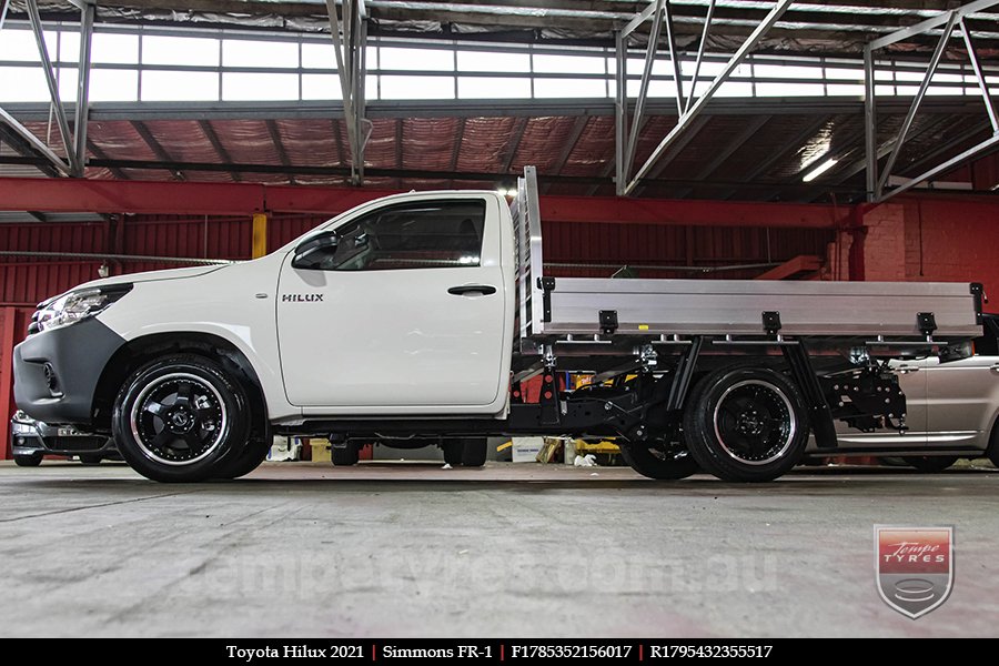 17x8.5 17x9.5 Simmons FR-1 Gloss Black on TOYOTA HILUX