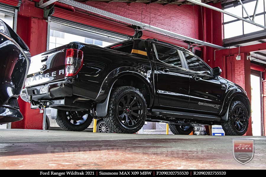 20x9.0 Simmons MAX X09 MBW on FORD RANGER WILDTRAK