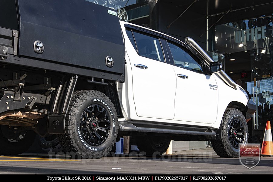 17x9.0 Simmons MAX X11 MBW on TOYOTA HILUX