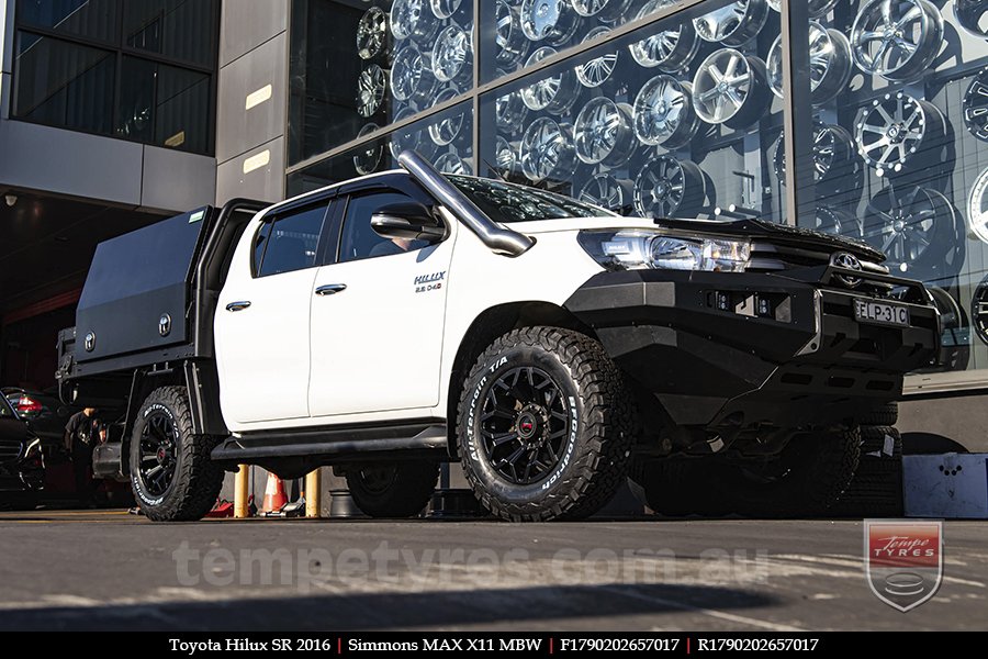 17x9.0 Simmons MAX X11 MBW on TOYOTA HILUX