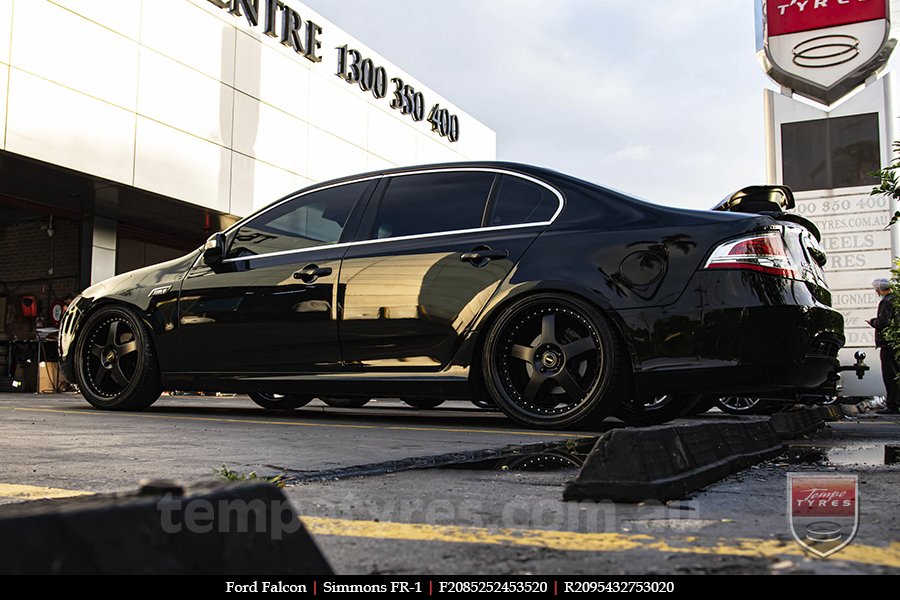 20x8.5 20x9.5 Simmons FR-1 Satin Black on FORD FALCON