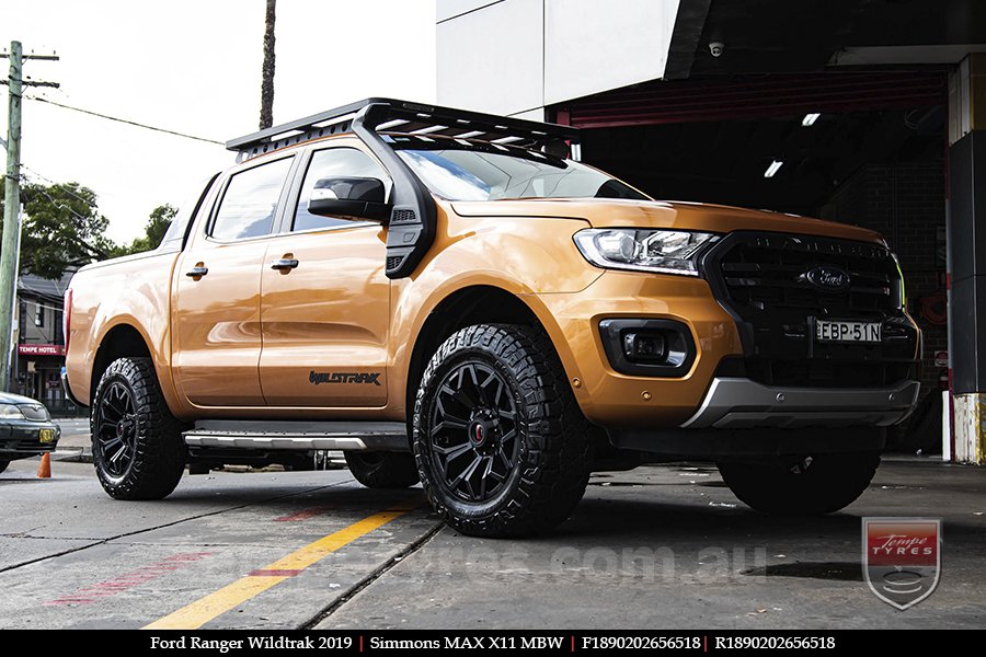 18x9.0 Simmons MAX X11 MBW on FORD RANGER WILDTRAK