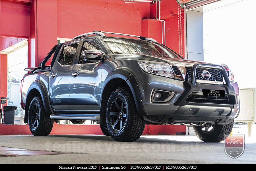 17x9.0 Simmons S6 Matte Black NCT on NISSAN NAVARA