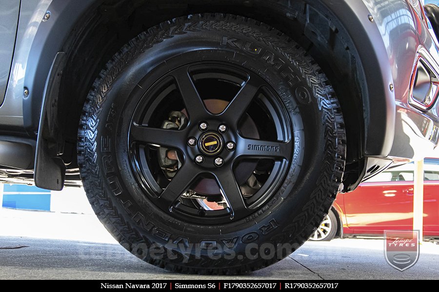 17x9.0 Simmons S6 Matte Black NCT on NISSAN NAVARA