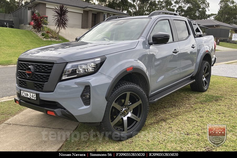 20x9.0 Simmons S6 Black Tint on NISSAN NAVARA