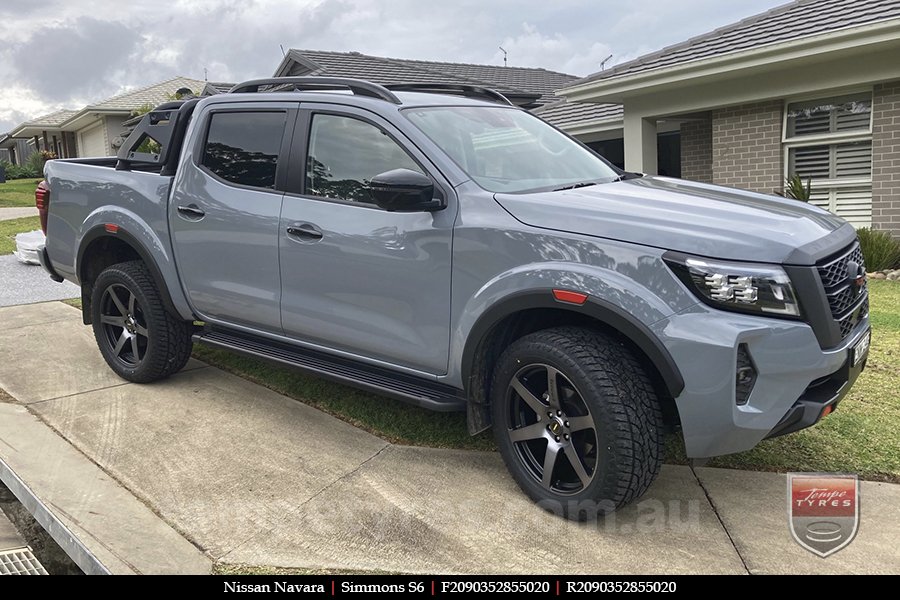 20x9.0 Simmons S6 Black Tint on NISSAN NAVARA