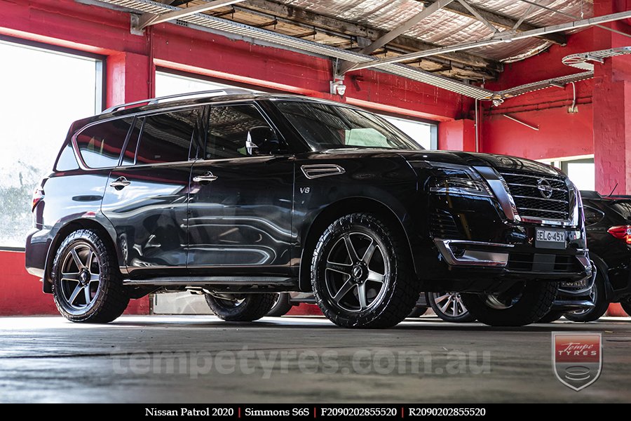 20x9.0 Simmons S6S Matte Black NCT on NISSAN PATROL