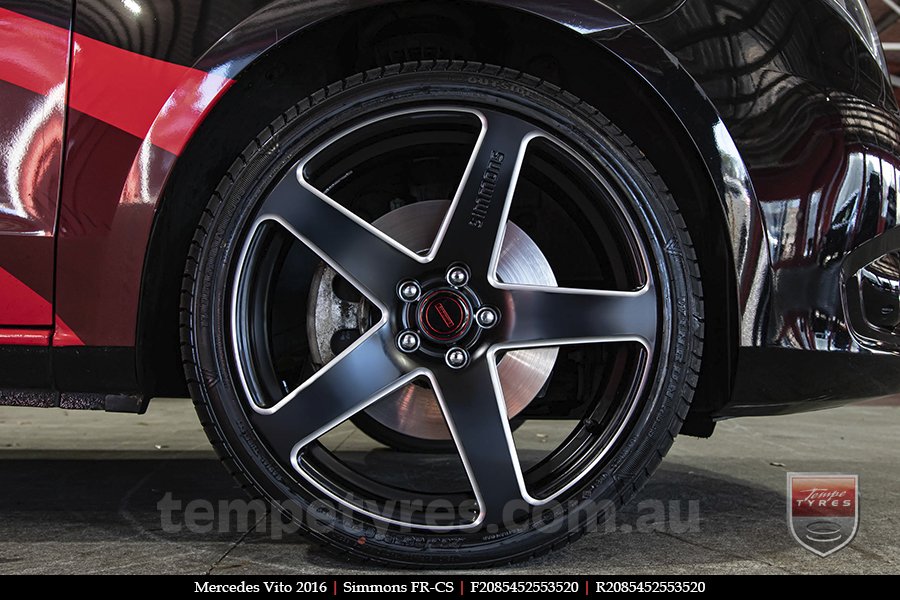 20x8.5 20x10 Simmons FR-CS Satin Black NCT  on MERCEDES VITO