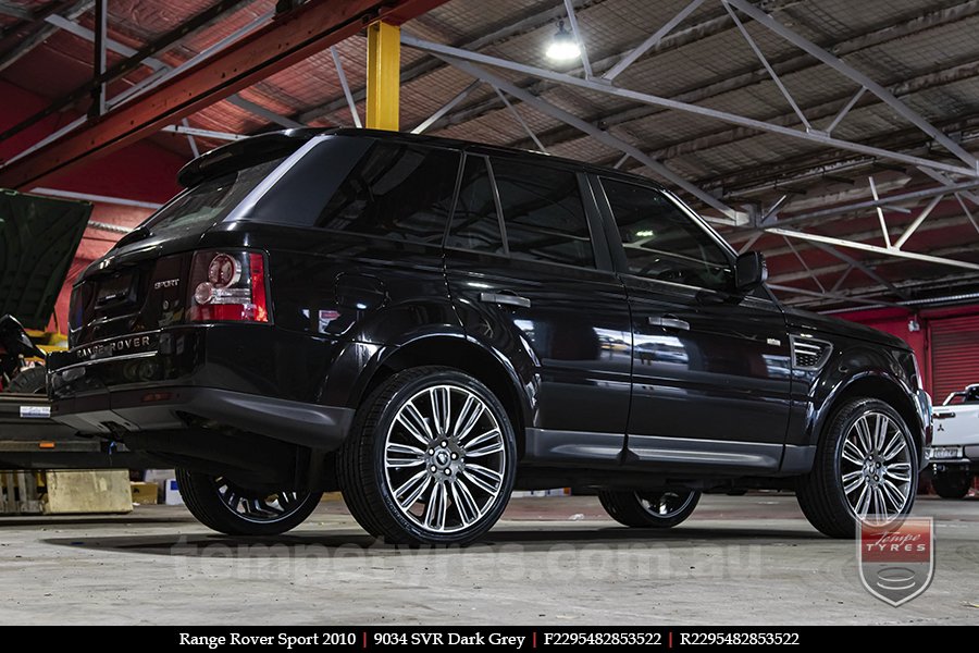 22x9.5 9034 SVR Dark Grey on RANGE ROVER SPORT